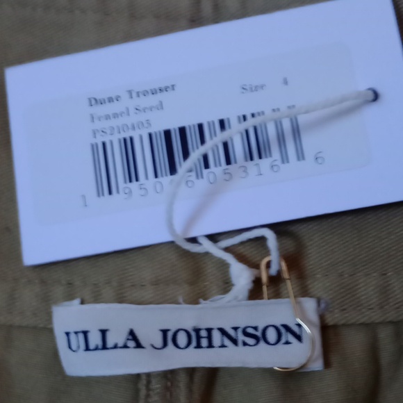 NWT Ulla Johnson Dune Cotton Trousers in Fennel Seed - Size 4 - Picture 7 of 15